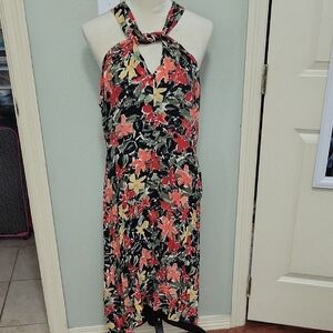 Floral Halter Dress - Multicolor
